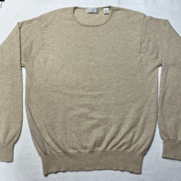 Lord & Taylor Other - Vintage Neiman Marcus 100% Cashmere Sweater Mens L Beige Oatmeal Crewneck